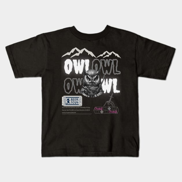 Owl t-shirt Kids T-Shirt by ADM_Store